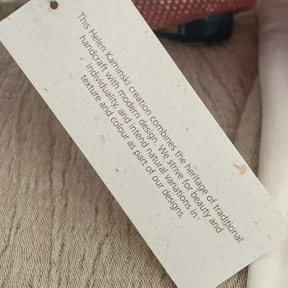 Helen Kamiinski Fine Quality Rafia Wide Brim Hat Dusty Rose/Coral NWT New! - Picture 7 of 7